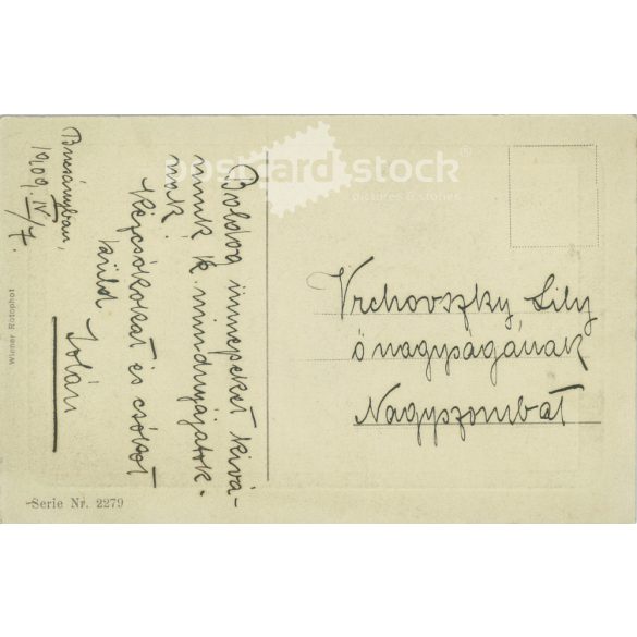 1909 - Miss Wally was an actress and model circa 1910. Wiener Rotophot 2279. Photo sheet, postcard. (2791684)