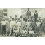 Construction brigade. Black and white photo sheet, postcard. (2791688)