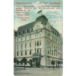 1914 - „Wiener Hof”, Carlsbad. Colored photo sheet, postcard. (2791690)