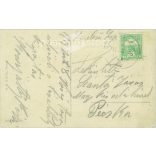 1914 - Romantic postcard. Photo sheet decorated with unique graphics. (2791699)