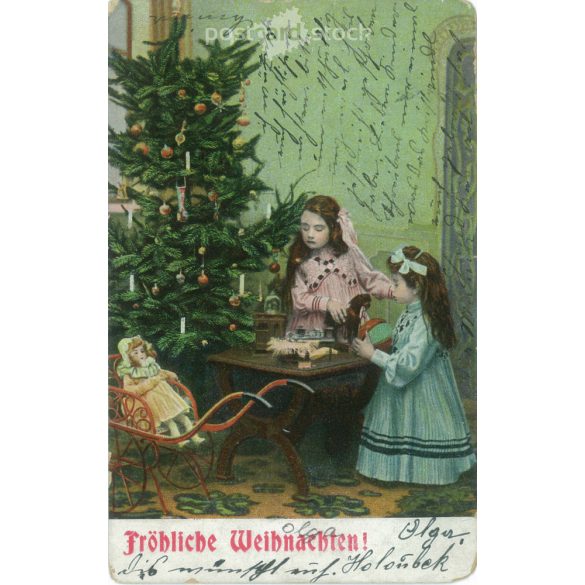 1904 - Christmas greetings. Colored photo sheet, greeting card. (2791700)