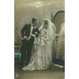 1906 - Romantic postcard. Colored photo sheet. (2791718)