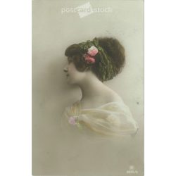 1912 - Romantic postcard. Colored photo sheet. (2791721)