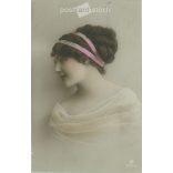 1912 - Romantic postcard. Colored photo sheet. (2791722)
