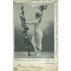  1903 - Romantic postcard. Black and white photo sheet. (2791725)