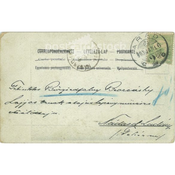 1903 - Romantic postcard. Black and white photo sheet. (2791725)