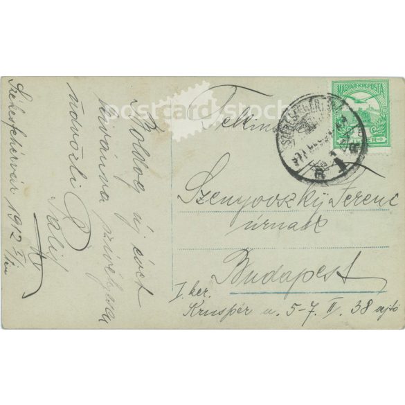 1912 - Romantic postcard. Colored photo sheet. (2791727)