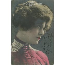 1901 - Romantic postcard. Colored photo sheet. (2791728)