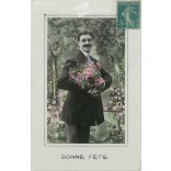 1910 - Romantic postcard. Colored photo sheet. (2791735)