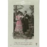 1910 - Romantic postcard. Colored photo sheet. (2791737)