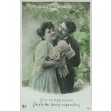 1910 - Romantic postcard. Colored photo sheet. (2791738)