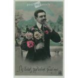 1910 - Romantic postcard. Colored photo sheet. (2791739)