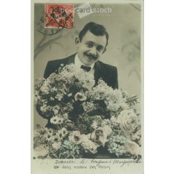 1910 - Romantic postcard. Colored photo sheet. (2791740)