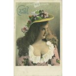 1903 - Pre-war hat fashion. Colored photo sheet. (2791741)