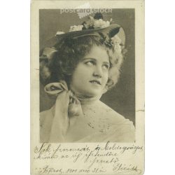   1910 - Pre-war hat fashion. Black and white photo sheet. (2791742)