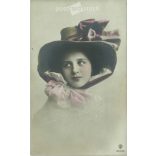 1912 - Pre-war hat fashion. Black and white photo sheet. (2791743)
