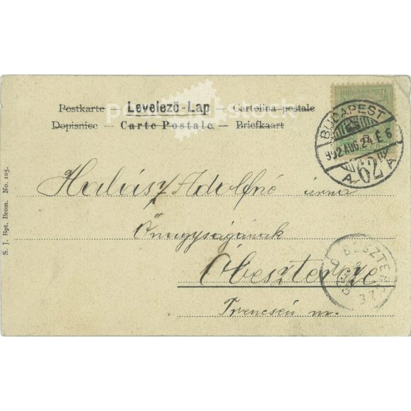 1902 - Actress Irén Varsányi. Colored photo sheet, postcard. (2791744)