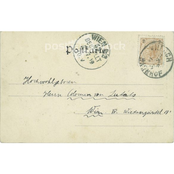 1899 - Villach, Austria. Black and white photo sheet, postcard. (2791763)