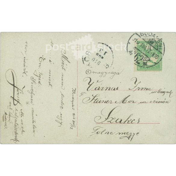 1910 - Romantic postcard. Colored photo sheet. (2791770)