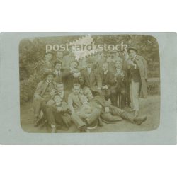   1910 - Arad. Group photo of friends about men. Postcard, photo sheet. (2791771)