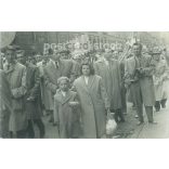 Parade, sometime after the liberation on the streets of Budapest. Original paper image. (2791790)