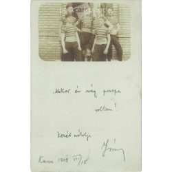   1902 - Young boys in uniform attire with honors in the middle. Postcard, photo sheet. (2791806)