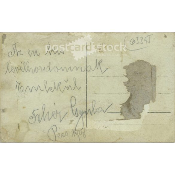 1908 - Gyula Fehér actor, actor teacher. Postcard, photo sheet. (2791810)