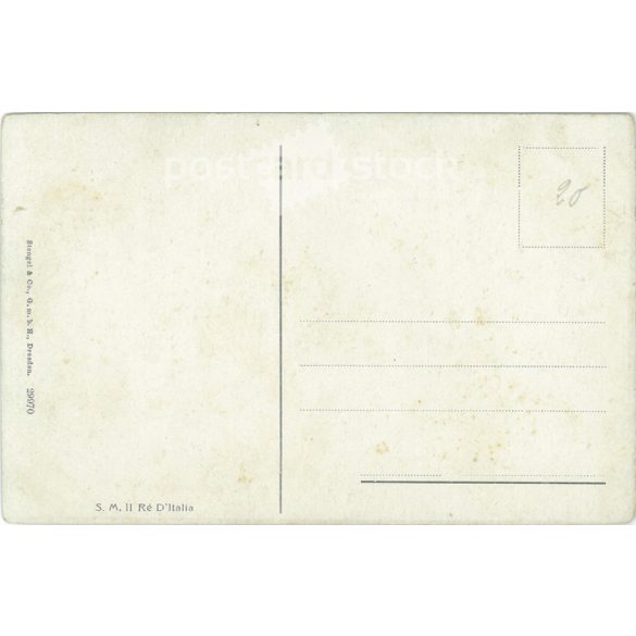 A vintage postcard featuring King Victor Emmanuel III of Italy, circa 1905. Postcard, lithography. (2791820)