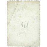 Color small paper image. Family playing music together in the garden. 1970s. Color photo. (2791829)