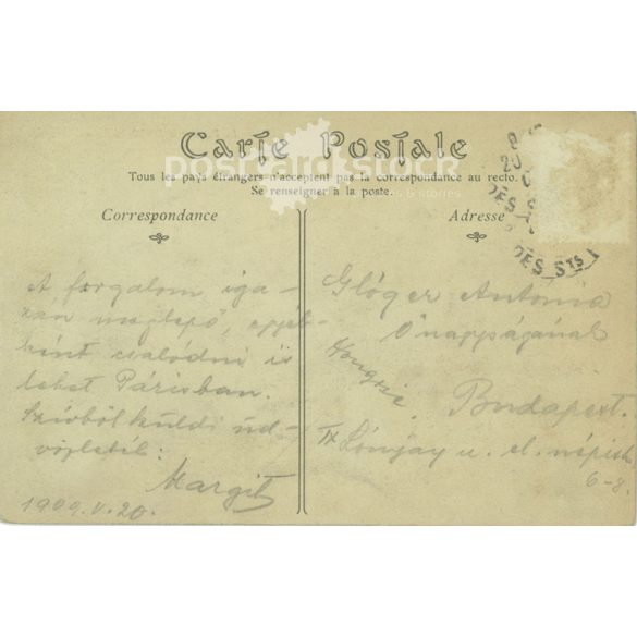 1909 - Paris, Saint-Denis Boulevard. Postcard, photo sheet. (2791856)