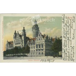  1913 – Leipzig City Hall. Postcard, colored photo sheet. (2791857)