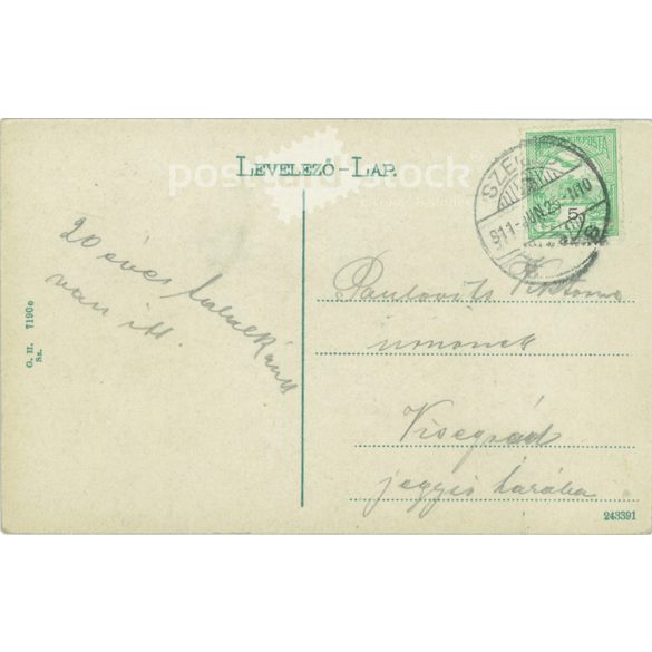 1911 - Szeged, Bástya street. Postcard, colored photo sheet.(2791858)
