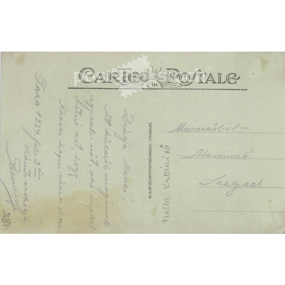 1924 - Young sabin woman. Postcard, colored photo sheet. (2791864)