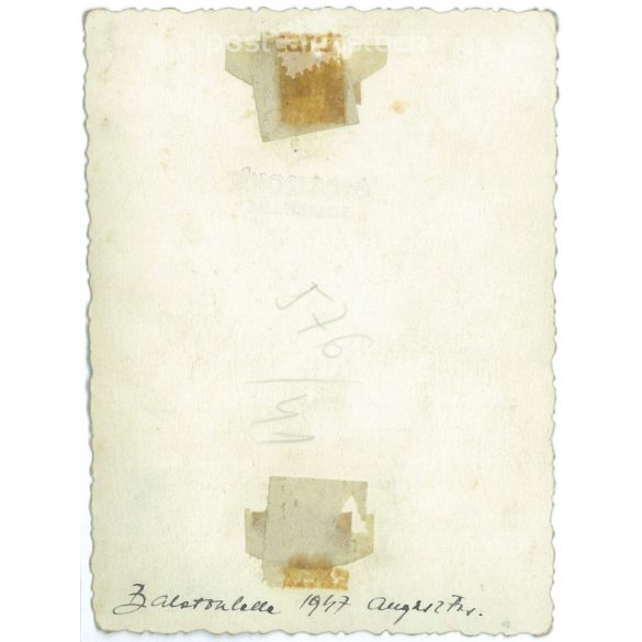 1947 - Balatonlelle, walk on the shore. Postcard, photo sheet. (2791869)