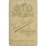 Portrait portrait of a young man from the photo studio of József Kiss. Budapest. Cabinet photo / hardback photo / business card. (2791873)