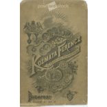 A talented, elegant gentleman, full-length portrait photo of Ferenc Kozma’s photography studio. Budapest. Cabinet photo / hardback photo / business card. (2791878)