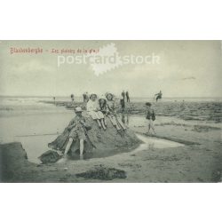   1907 - Blankenberghe, the joys of swimming. Belgium. Postcard, photo sheet. (2791883)