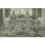 1915 - WWI K.u.K. soldiers at their station. Szolnok. Postcard, photo sheet. (2791887)
