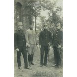K.u.K. military officers, group photo at their station. Postcard, photo sheet. (2791893)