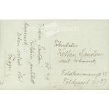 1915 - K.u.K. soldier, full length, studio photo. Delivered by camp mail. Postcard, photo sheet. (2791894)