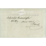 1914 - K.u.K. soldier, full length, studio photo. Delivered by camp mail. Postcard, photo sheet. (2791895)