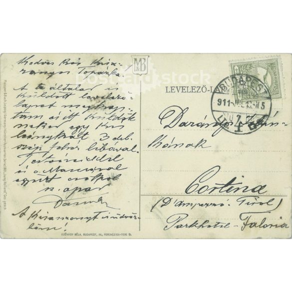 1911 - Girl dressed in Dutch folk costume with geese. Postcard, greeting card. (2791898)