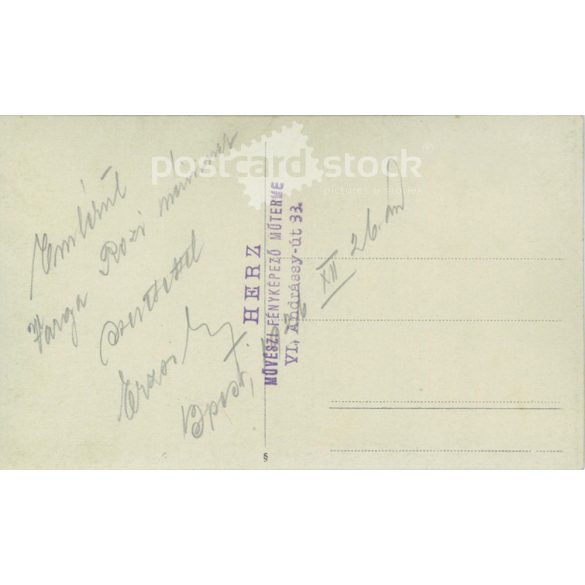 1926 - Work of HERZ art photography studio. Young lady with string of pearls and braided hairstyle. Original paper image. Postcard, photo sheet. (2791904)