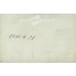 1910 - Young woman in front of a rose bush. In elegant dress, full-length photo. Original paper image. Postcard, photo sheet. (2791914)