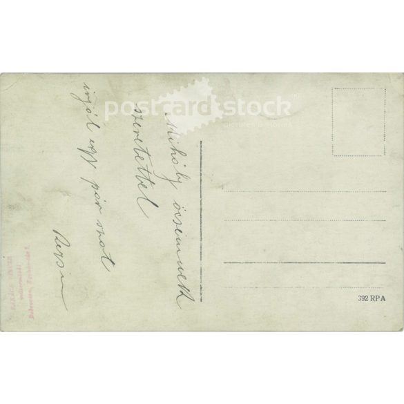 A family photo of a middle-class family taken in the photo studio of Vincze Takács. Debrecen. Original paper image. Postcard, photo sheet. (2791920)