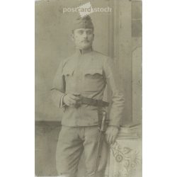   Photo of young soldier, studio shot. Original paper image. Postcard, photo sheet. (2791925)