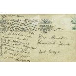 1917 - Photograph of an elegant lady. In fashionable, upscale attire. Original paper image. Postcard, photo sheet. (2791934)