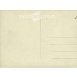 Illustrative company of men at a gathering of friends while drinking in the garden. Photo card, postcard detail. 1930s. (2791936)