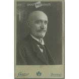 Cabinet photo taken in Ganz's photo studio in Budapest. Studio portrait of a wealthy, middle-aged man.  Cabinet card / CDV photo / hardback photo. (2791940)