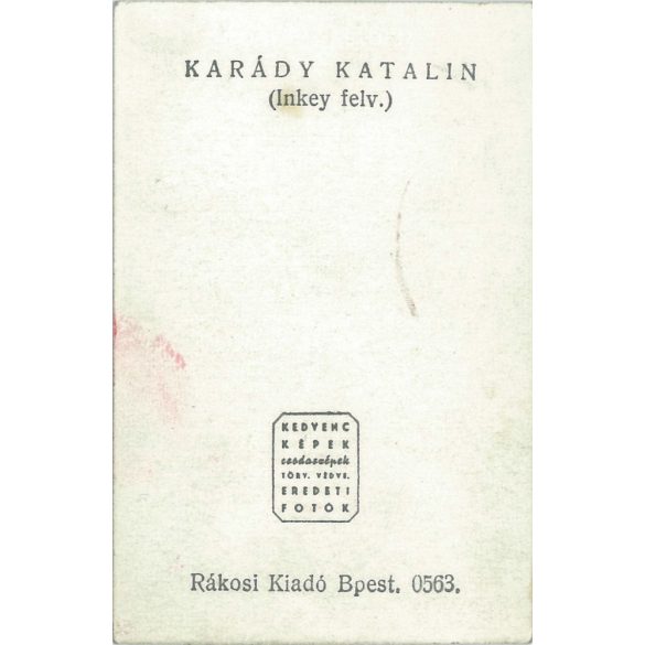 Studio profile portrait of Katalin Karády, Tibor Inkey, with cigarettes 1930s. Gelatin silver. (2791943)